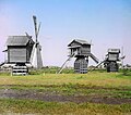 Windmills on the Siberian plain