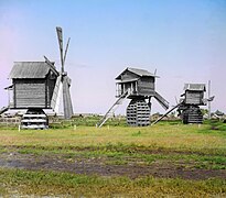 Větrné mlýny poblíž Tobolska v roce 1912.