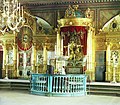Iconostasis and miraculous icon in the orthodox church of the Nativity of the Virgin Mary in Smolensk