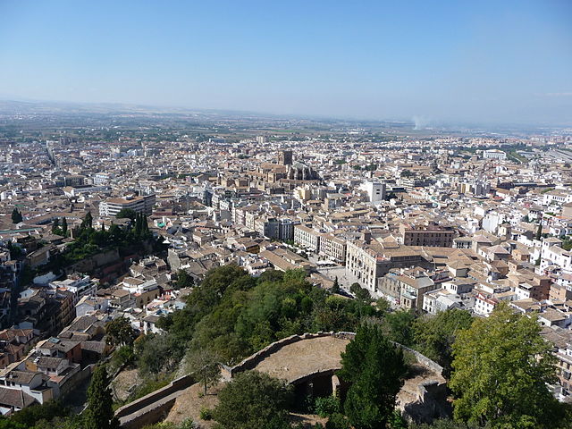 Vista de parte de Granada e desde a Alhambra