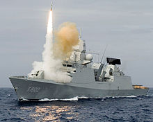 HNLMS De Zeven Provinciën launching a RIM-66.