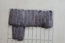 Han dynasty lamellae pieces Han Iron Lamellar Plates.jpg