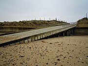 The access slope down to the beach at Cart Gap.