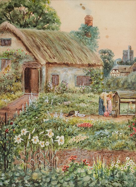 File:Helen Allingham Cottage Garden 1894.jpg