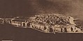 Fotografía aérea da illa coas fortificacións en 1919