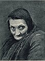 Studium do obrazu „Nędzarka”, rysunek podkolorowany z Warszawy z 1915 roku
