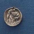 Herakleia (Lucania) - 330 BC - silver stater - head of Athena - Herakles and the lion - London BM RPK-p273B-3-Her