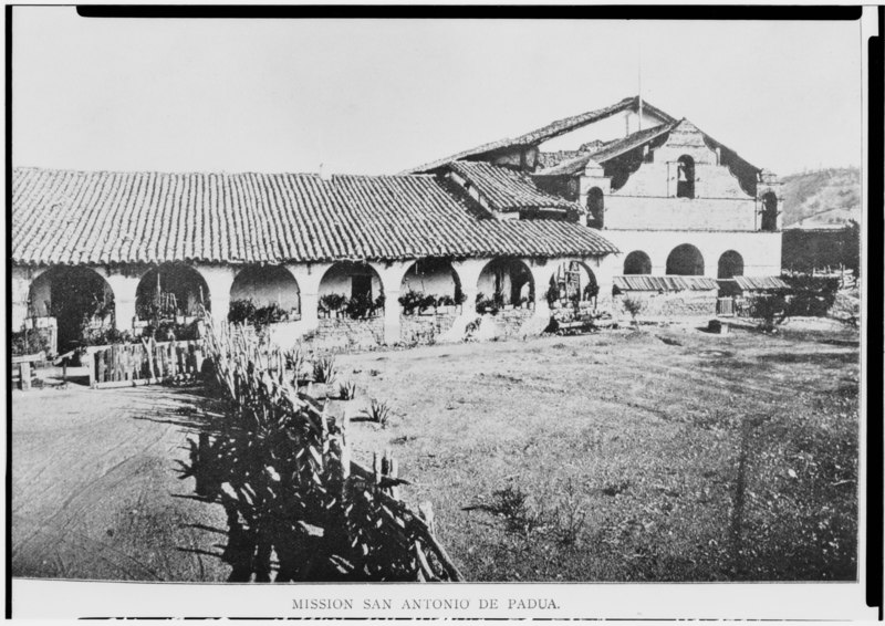 File:Historic American Buildings Survey Golden Gate Park Museum San Francisco, California Original- 1870's Re-photo- February 1940 VIEW FROM SOUTH - Mission San Antonio de Padua, HABS CAL,27-JOLO.V,1-9.tif