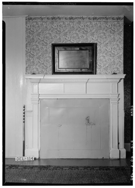 File:Historic American Buildings Survey W. S. Stewart, Photographer Nov. 11, 1936 LIVING ROOM MANTEL - Heller House, Route 299, Odessa, New Castle County, DE HABS DEL,2-OD,5-2.tif