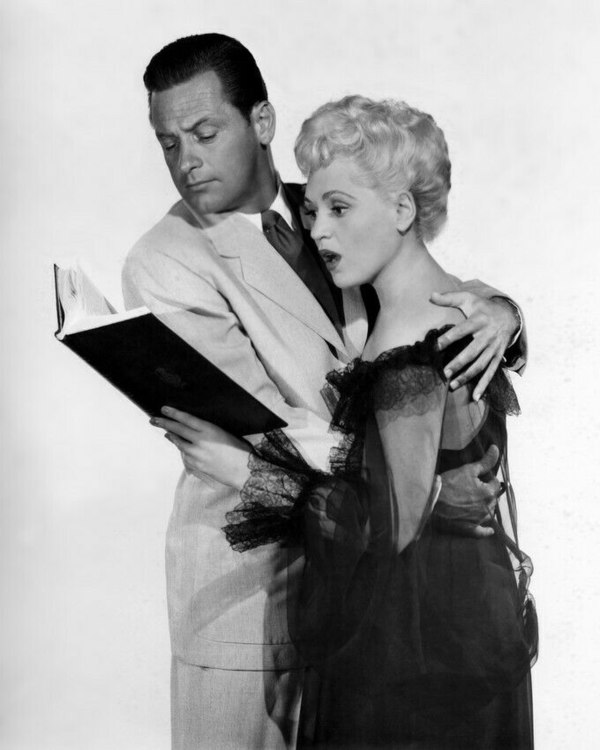 William Holden and Judy Holliday in a promotional still for Born Yesterday