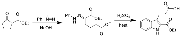 Japp-Klingemann產物用作Fischer吲哚合成的原料