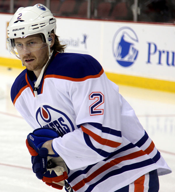 Petry with the Edmonton Oilers in February 2014.