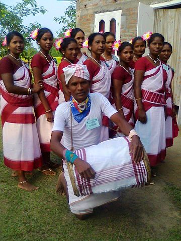 Jhumur troupe of Assam Jhumur dance troupe of Assam's Adivasi community.jpg