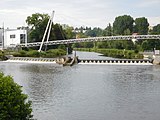 Vaňkův jez na Jizeře - pohled z mostu