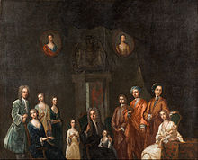 Portrait of Sir Francis Grant, Lord Cullen, and his family, by John Smybert (1688-1751) John Smibert - Portrait of Sir Francis Grant, Lord Cullen, and His Family - Google Art Project.jpg