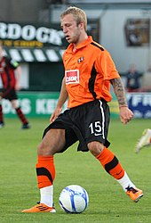 Russell playing for Dundee United in 2011 Johnny Russell (footballer).jpg