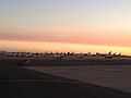 Seen from Lufthansa's ramp looking north, the Commercial parking and the OAA parking.