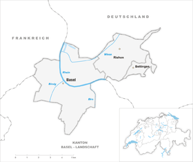 Mapa a pakabirukan ti Basel-Stadt