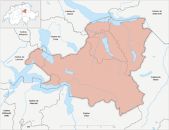 Mapa lokalizacyjna Schwyzu