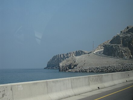 View of the Khasab Road close to Al Darah border post