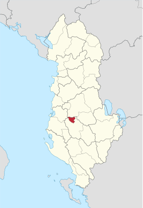 Localisation de District de Kuçovë