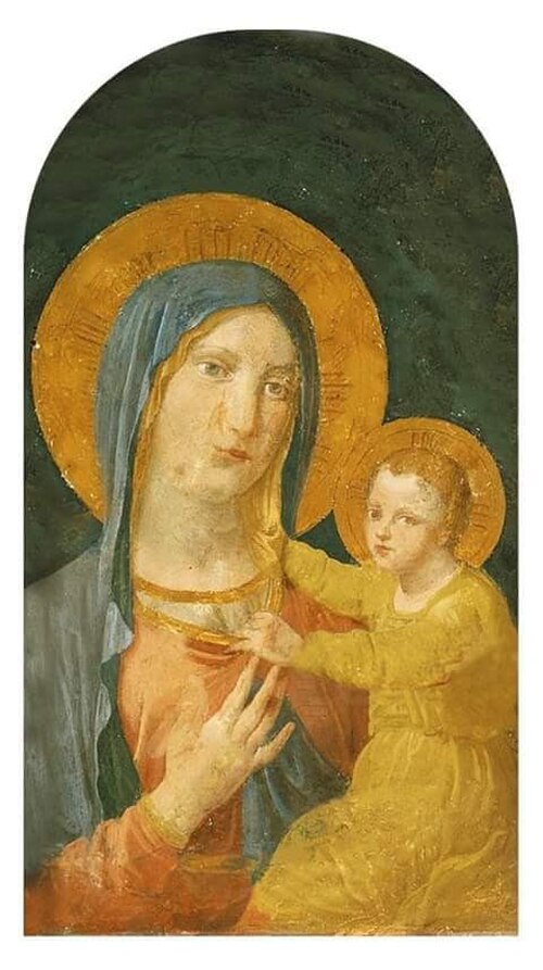 The icon of the La Madonna della Febbre which was crowned in 1631 making it as the first Marian image to receive a pontifical coronation.