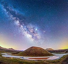 Lake Meke, a large crater lake in Konya Province Lake Meke at Night 2.jpg