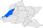 Localizarea municipiului pe harta provinciei