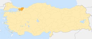 Коджаелі на мапі Туреччини