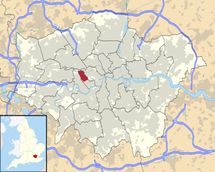 Location of the Notting Hill-North Kensington area in London