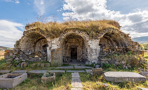 Ruined armenian church inside Lori Berd (Lori Fortress), a 11th-century fortress located in the Lori Province, Armenia.