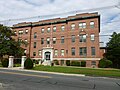 Main building of Lowell Catholic High School, located at 530 Stevens Street, Lowell, Massachusetts.