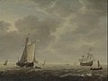 Egy holland csatahajó és más hajók könnyű tengeri szélben (1642)