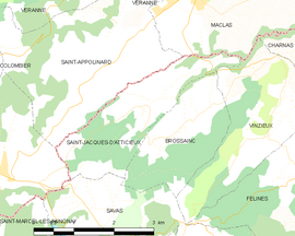 Mapa obce Saint-Jacques-d’Atticieux