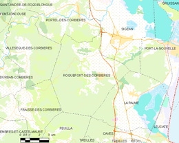 Roquefort-des-Corbières - Localizazion