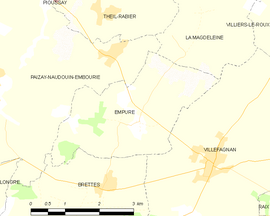 Mapa obce Empuré