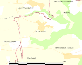 Mapa obce Letteguives
