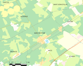 Poziția localității Marcheprime