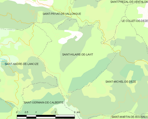 Poziția localității Saint-Hilaire-de-Lavit