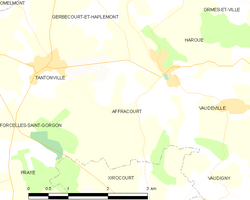 Kart over Affracourt