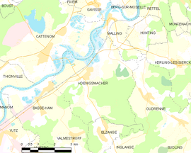 Mapa obce Koenigsmacker