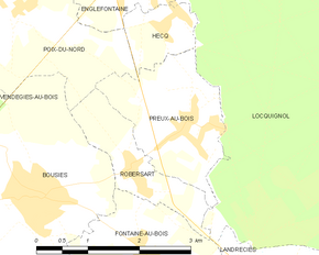 Poziția localității Preux-au-Bois