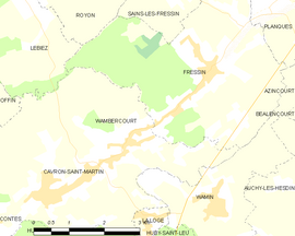 Mapa obce Wambercourt