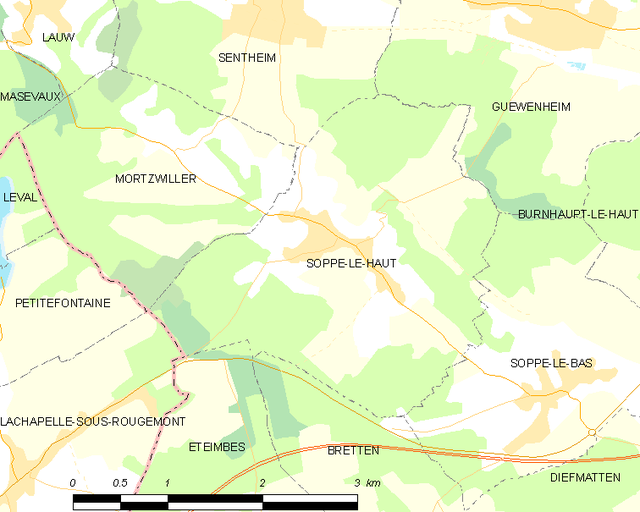 Poziția localității Soppe-le-Haut
