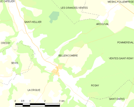 Mapa obce Bellencombre