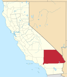 Harta e San Bernardino County në Kaliforni