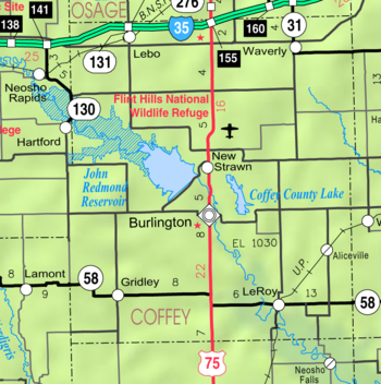 2005 map of Coffey County (map legend) Map of Coffey Co, Ks, USA.png