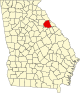 State map highlighting Wilkes County