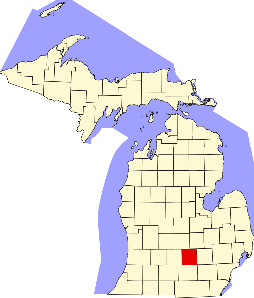 File:Map of Michigan highlighting Ingham County.svg