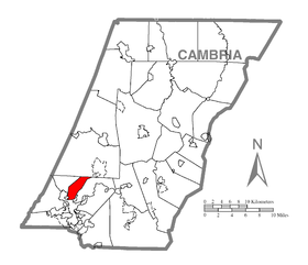 Placering af Middle Taylor Township